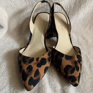 Marc fisher leopard sling back pumps